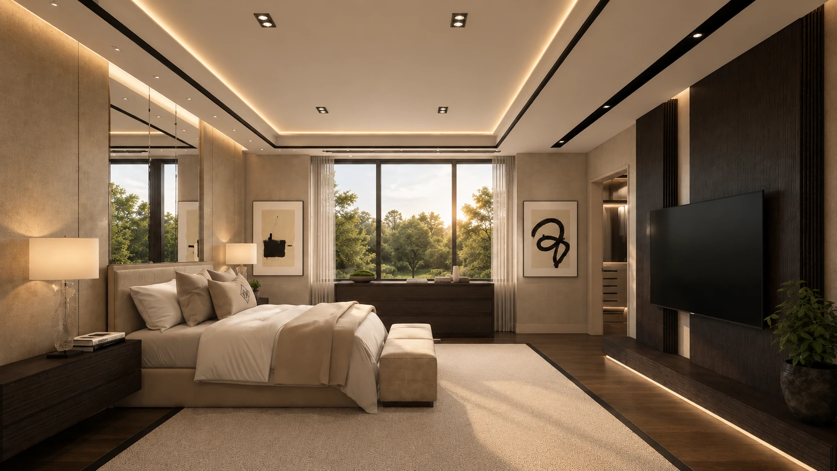 Main bedroom — the retreat