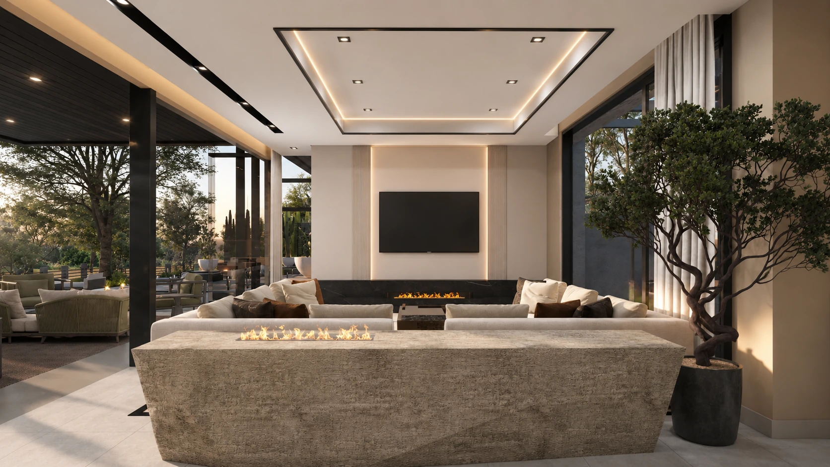 Living — the hearth