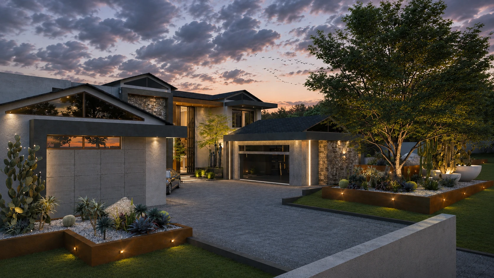 Exterior — the arrival